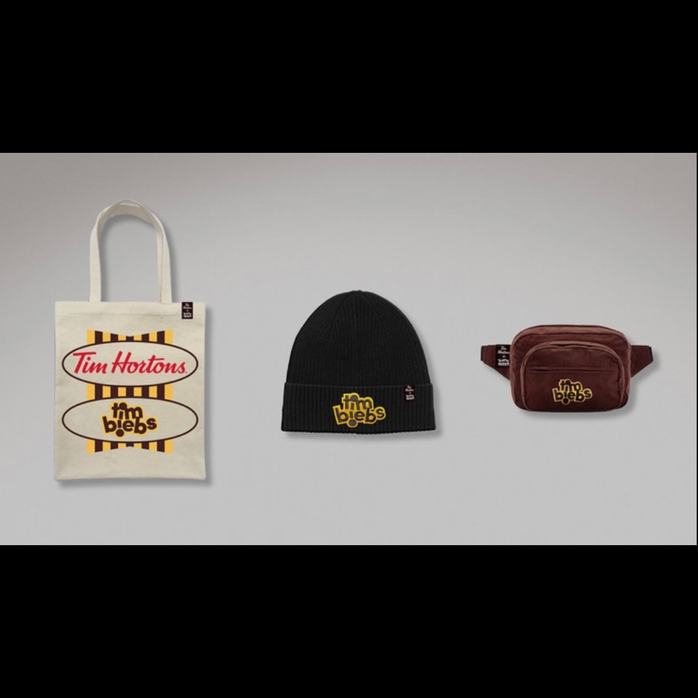 Timbiebs Tim Hortons x Justin Bieber collectors toque Fanny pack or tote BNIP